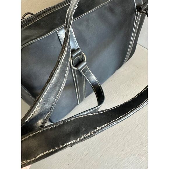 St. John Black Canvas Briefcase Bag - Picture 10 of 16